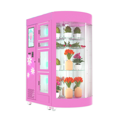 OEM آلة بيع الزهور راحة متجر الزهور مع نافذة 360 درجة