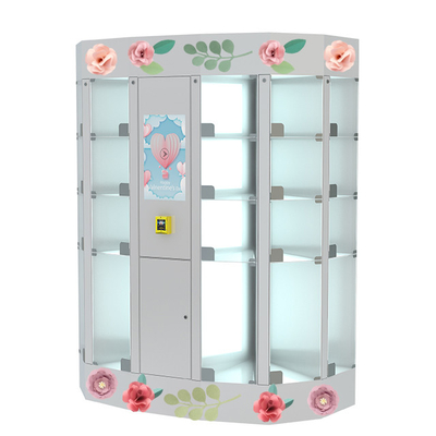 آلة بيع الزهور الطازجة باقة مع 22 بوصة شاشة تعمل باللمس التفاعلية خزانة مبردة
