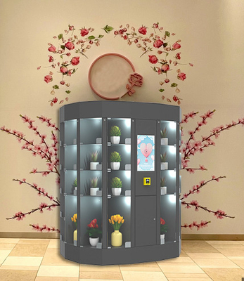 آلة بيع ثلاجة موزع الزهور المستديرة مع خزانة تبريد ذكية 120 فولت