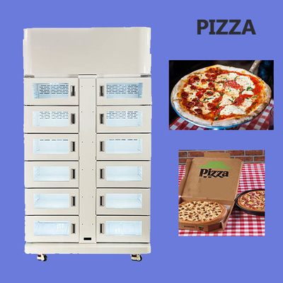 24 ساعة خدمة ذاتية خزانة ذكية بيتزا آلة بيع الطعام خزانة مع الثلاجة