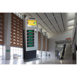 شاشة LCD للهاتف الخليوي محطة شحن الخزانة للاستخدام الداخلي مع وظيفة الإعلان عن بعد