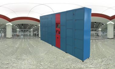 محطة قطار معدنية لتخزين مدرسة القطار في المطار العام مع وصول أقفال ذكية بطاقة الائتمان