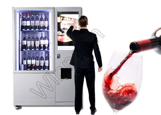 آلة بيع النبيذ متعددة اللغات الذكية مع مصعد الثلاجة