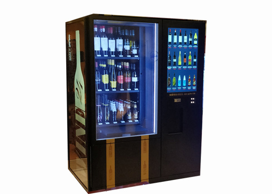 آلة بيع النبيذ الآلية 22 بوصة مع ثلاجة ومصعد