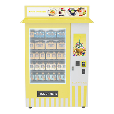 آلة بيع الفاكهة ساندويتش كب كيك مع وظيفة رفع التبريد 22 بوصة LCD