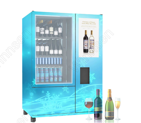 22 بوصة التفاعلية شاشة تعمل باللمس آلة البيع الإلكترونية للمشروبات الشمبانيا النبيذ الفوار روح البيرة