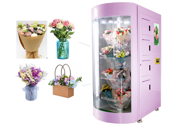 24 ساعة الزهور الطازجة آلة بيع الزهور مع جهاز التحكم عن بعد