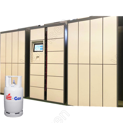 اسطوانة تبادل الغاز الذكية في الهواء الطلق LPG LNG Vending Locker انقر واجمع مدفوعات بطاقة الائتمان