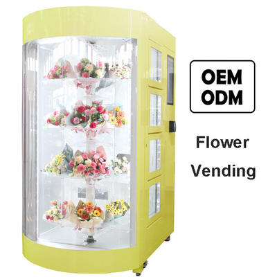 24 ساعة راحة آلة بيع الأزهار متجر الزهور معدات متجر OEM ODM مع المرطب