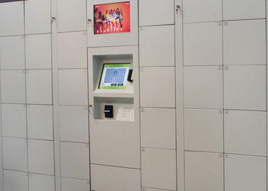 تعمل عملة تخزين الأمتعة خزانة المطار مع صناعة الكمبيوتر 15 بوصة تعمل باللمس