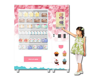 QR Code Payment الإعلان Cupcake آلة بيع وجبة خفيفة الخبز مع نظام المصعد