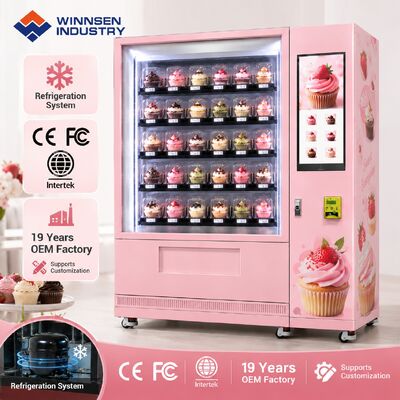 جودة Cake and Bread Vending Machine Refrigerated Bakery Vending Machine with Smart Elevator مصنع