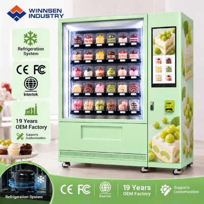 جودة Winnsen Smart Refrigerated Vending Machine with Elevator for Cake Shop Dessert Display مصنع