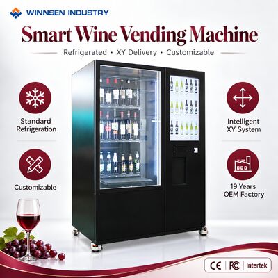 جودة Winnsen  Commercial Wine Vending Machine for Wine Shops Liquor Stores Retail Display Cooler مصنع