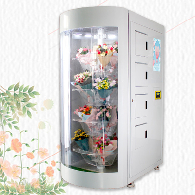 OEM ODM Fresh LCD Flower Vending Machine مع رف شفاف