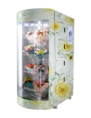 باقة الزهور الطازجة آلة بيع الزهور التي تعمل باللمس خزانة التبريد