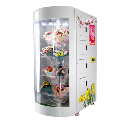 باقة الزهور الطازجة آلة بيع الزهور التي تعمل باللمس خزانة التبريد