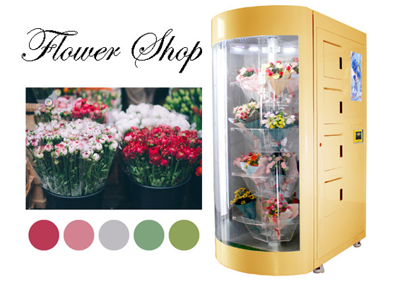 هولندا الدنمارك مخصصة 24 ساعة آلة بيع الزهور الطازجة مع مرطب التبريد لسوق أوروبا