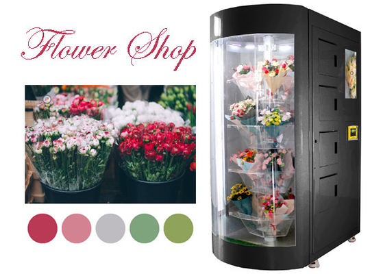 هولندا الدنمارك مخصصة 24 ساعة آلة بيع الزهور الطازجة مع مرطب التبريد لسوق أوروبا