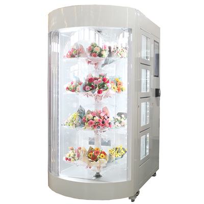 آلة بيع الزهور LCD الإعلان الطازجة روز مع جهاز التحكم في درجة الحرارة